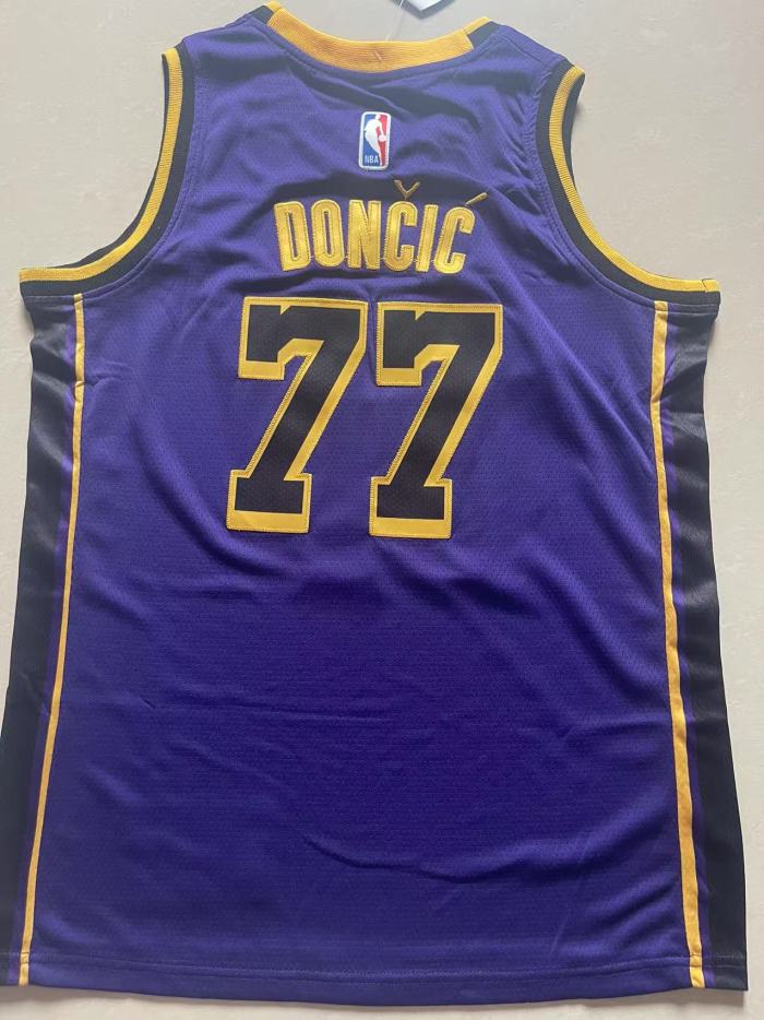 Los Angeles Lakers Kids Jersey Purple lcon No.77 Dončić