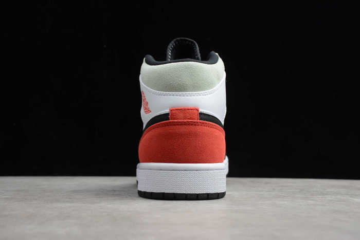 Air Jordan 1 Mid SE Black Gym Red White Light Smoke Grey 852542-100