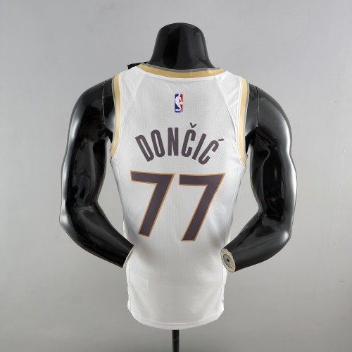 Luka Doncic Dallas Mavericks City Edition White Swingman Jersey