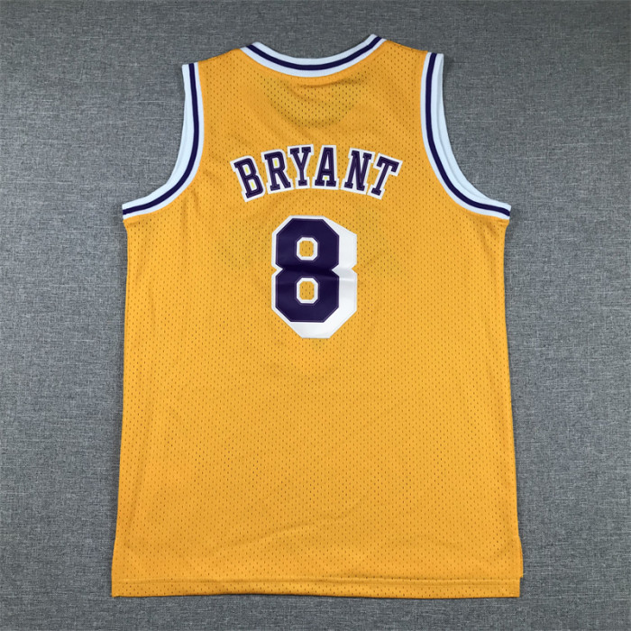 Los Angeles Lakers Kids Jersey Yellow Classics gold label NO.8 BRYANT
