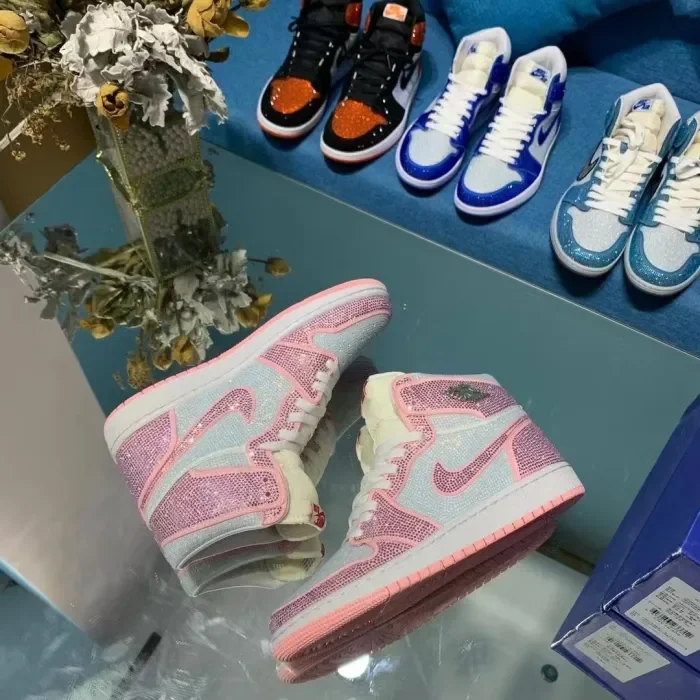 Air Jordan 1 Diamond DIY Pink