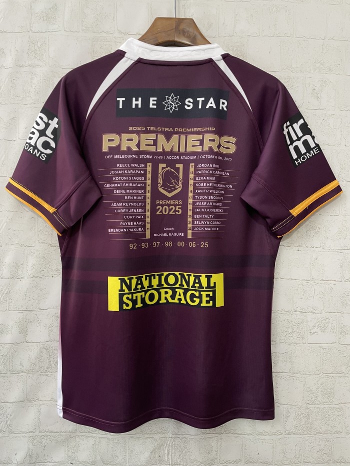 2025 Brisbane Broncos  Home Rugby Jersey