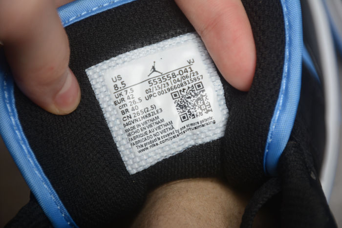 Air Jordan 1 Low Black University Blue 553558-041