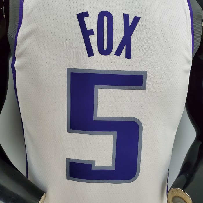 De'Aaron Fox Sacramento Kings 75th Anniversary Swingman Jersey White