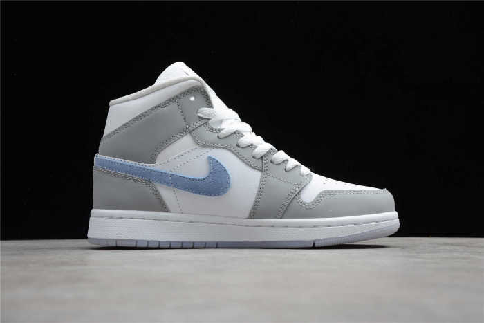 Air Jordan 1 Mid Wolf Grey Aluminum BQ6472-105