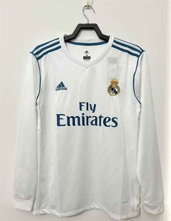 Real Madrid Home Retro Long Sleeves Jersey 17/18