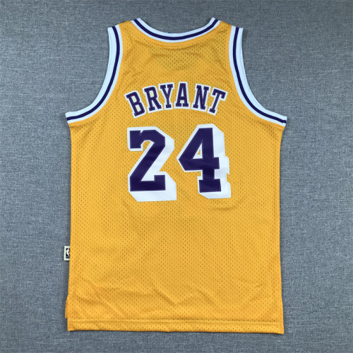Los Angeles Lakers Kids Jersey Yellow Classics clover NO.24 BRYANT