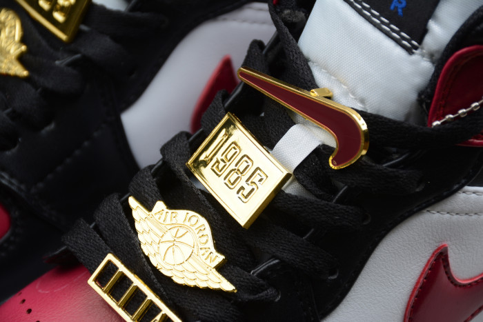 Air Jordan 1 Mid SE Gold Pendants Dark Beetroot CZ4385- 016