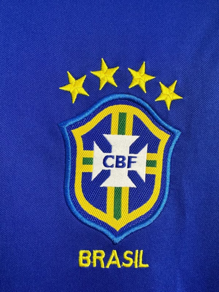 Brazil Away Retro Long Sleeve Jersey 1998
