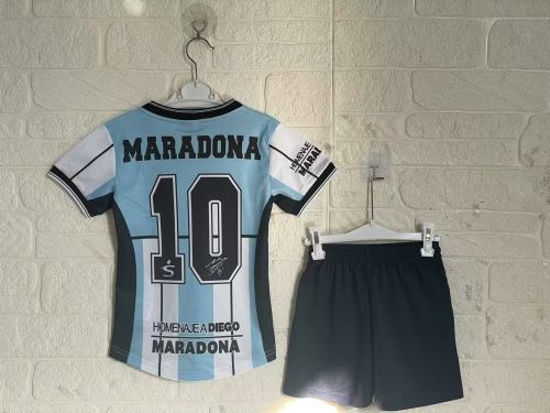 Argentina Diego Maradona Commemorative Retro Kids Suit 2001