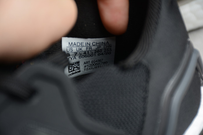 Ultra Boost 20 black and white running shoes EG4367