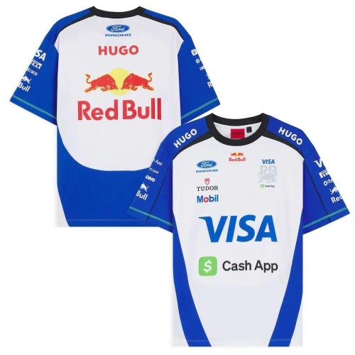 2026 Red Bull Racing T-shirt blue and white NO Number
