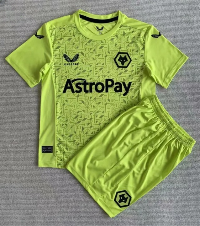 Wolves Away Goalkeeper Kids Suit 23/24