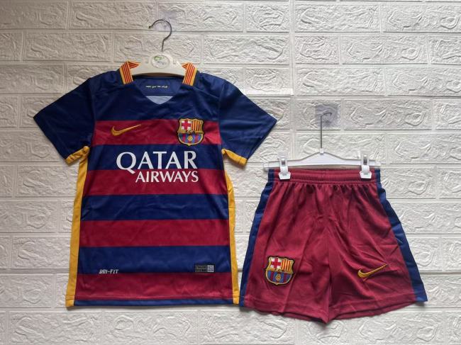 Barcelona Home Retro Kids Suit 2015/16