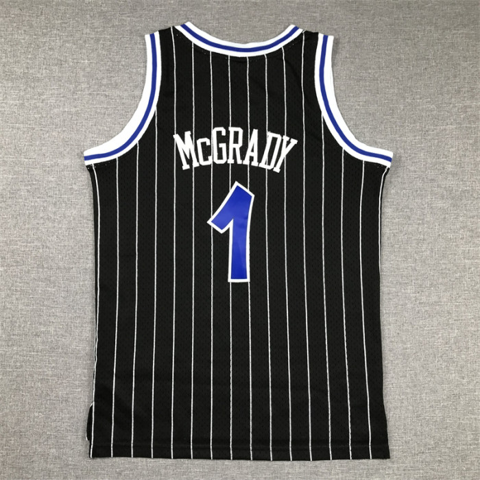 Orlando Magic Kids Jersey Black Stripes Reprint Edition 03/04 NO.1 McGRADY