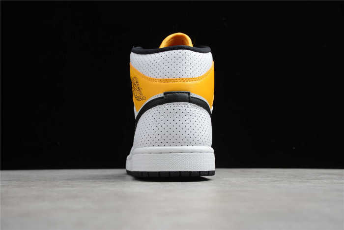 Air Jordan 1 Mid Perforated White University Gold BQ6472-107