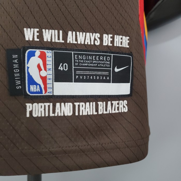 Brandon Roy Portland Trail Blazers 2021 City Edition Swingman Jersey Brown