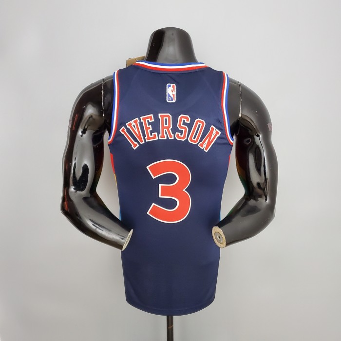 Allen Iverson Philadelphia 76ers 2021/22 Swingman Jersey Royal Blue
