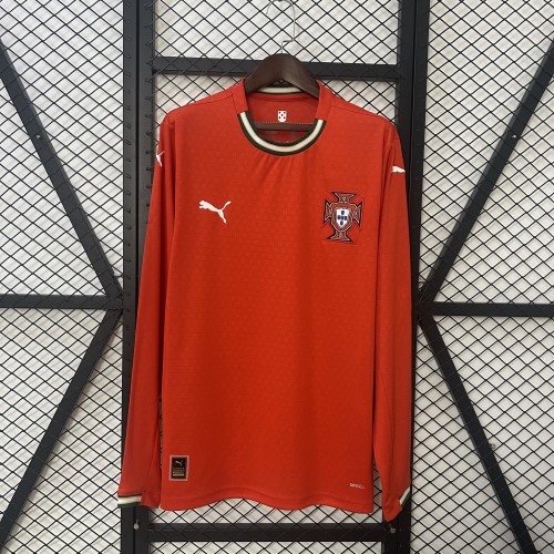 Portugal Euro 2025 Home Long Sleeve Man Jersey