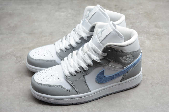 Air Jordan 1 Mid Wolf Grey Aluminum BQ6472-105