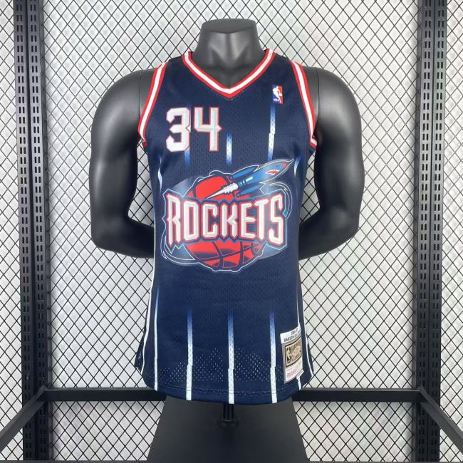 Olajuwon Houston Rockets Vintage 90s Jersey Blue