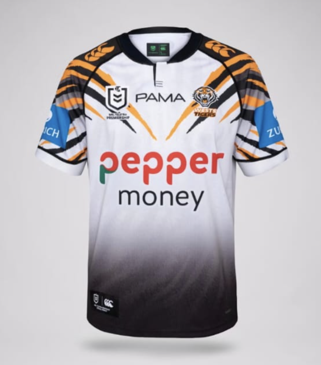 2026 Wests Tigers Away Rugby Jersey