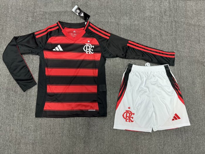 Flamengo Home Long Sleeve Kids Suit 25/26
