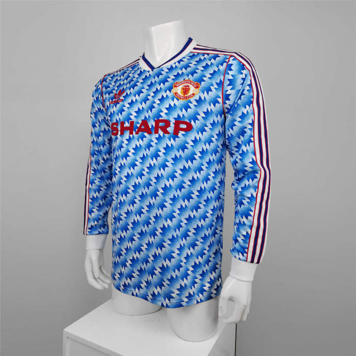 Manchester United Away Long Sleeve Retro Jersey 90/92