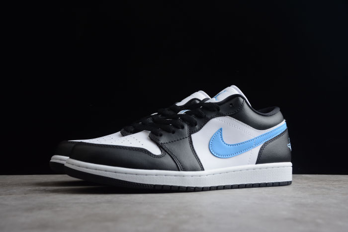 Air Jordan 1 Low Black Blue White UNC Shoes DC0774-041