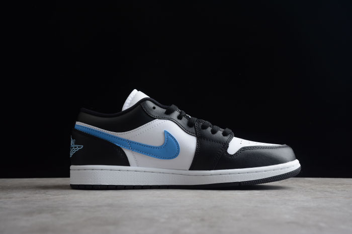 Air Jordan 1 Low Black Blue White UNC Shoes DC0774-041