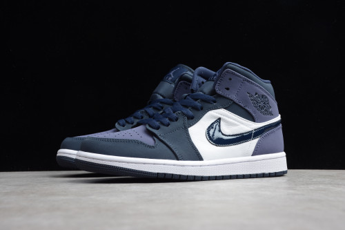 Air Jordan 1 Mid Obsidian Sanded Purple 554724-445