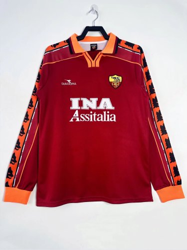 AS Roma Home Long Sleeve Retro Jersey 1998/99