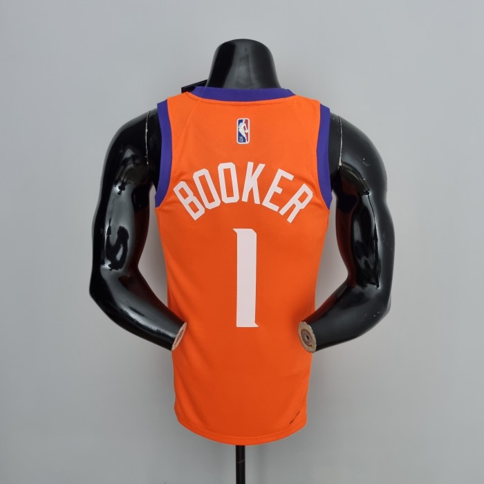 Devin Booker Phoenix Suns 75th Anniversary Swingman Jersey Orange