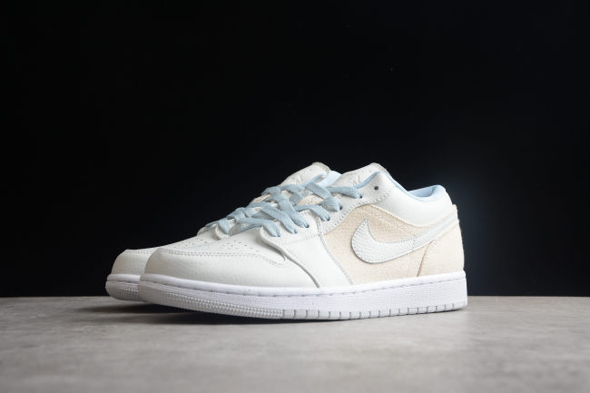 Air JORDAN 1 LOW SE Sail Canvas Cream Blue DQ4151 500