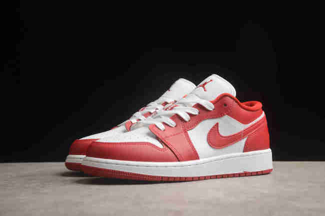 Air Jordan 1 Low Gym Red White (GS) 553560-611