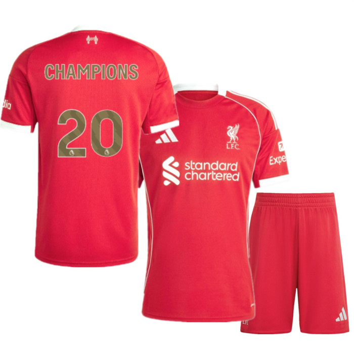 Liverpool Home Kids Suit 25/26 - CHAMPIONS 20