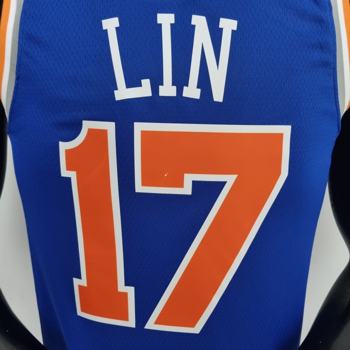 Jeremy Lin New York Knicks 75th Anniversary Swingman Jersey Blue
