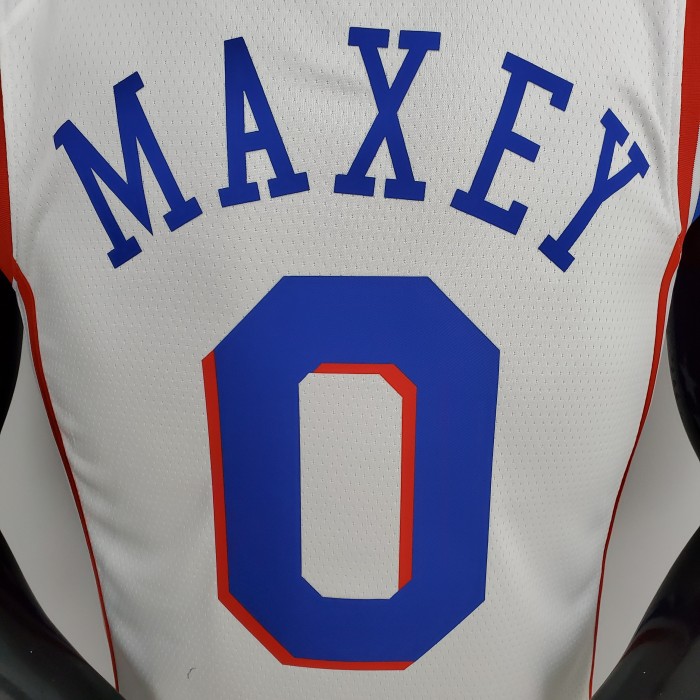 Tyrese Maxey Philadelphia 76ers 75th Anniversary Swingman Jersey White