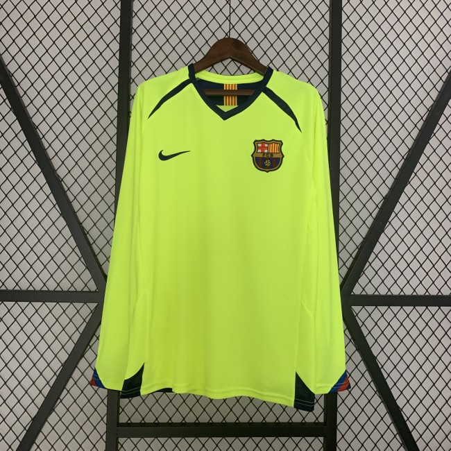 Barcelona Away Long Sleeve Retro Jersey 2005/06