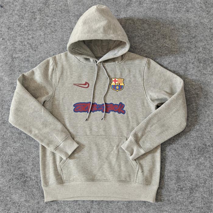 Barcelona Fleece Lined Hoodle Sweatshirt Training Jersey 25/26 (Multiple colors)