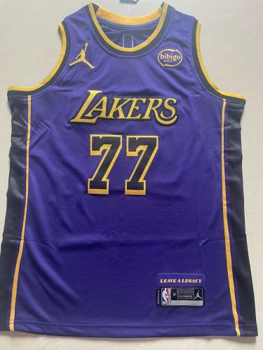 Los Angeles Lakers Kids Jersey Purple lcon No.77 Dončić