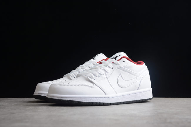 Air Jordan 1 Low White/Black/Gym red 553560-164