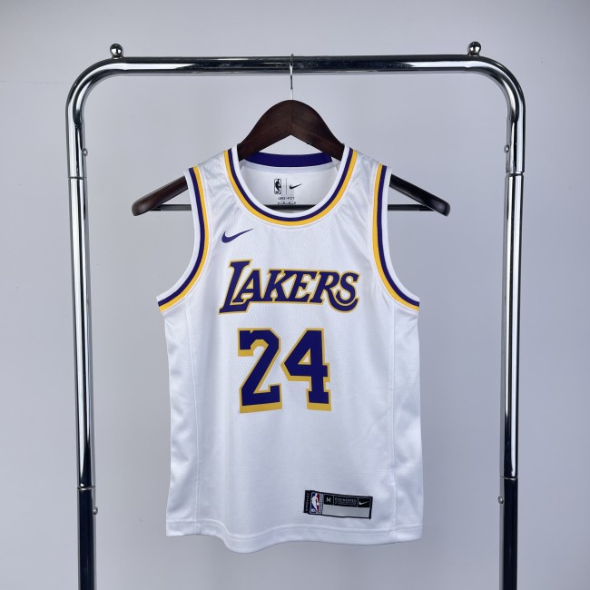 Los Angeles Lakers Kids Jersey White Icon Edition 22/23 NO.24 BRYANT