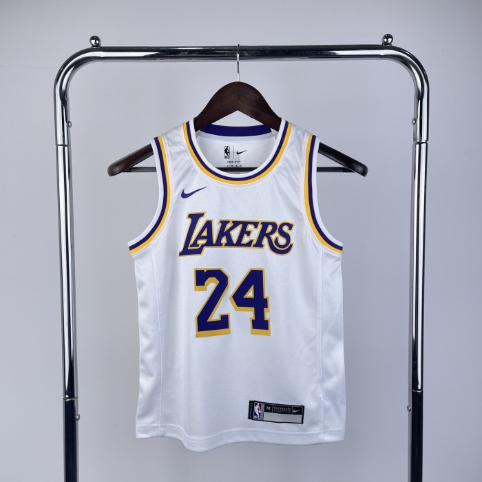 Los Angeles Lakers Kids Jersey White Icon Edition 22/23 NO.24 BRYANT