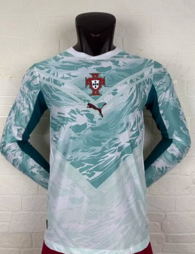 Portugal 2026 World Cup Away Player Version Long Sleeve Men Jersey