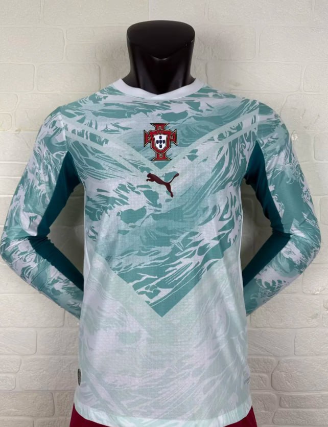 Portugal 2026 World Cup Away Player Version Long Sleeve Men Jersey
