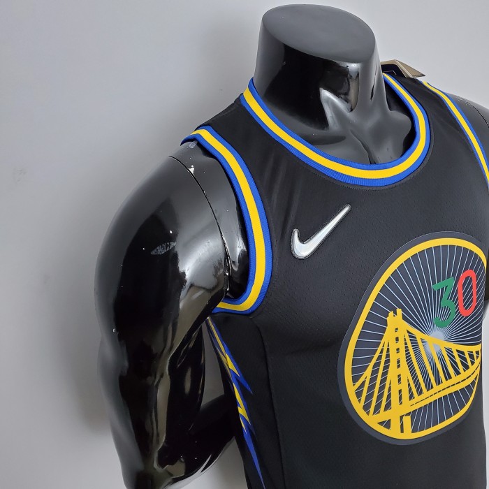 Stephen Curry Golden State Warriors 75th Anniversary Swingman Jersey Mexico Edition Black