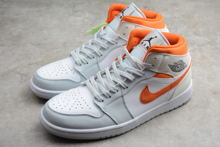 Air Jordan 1 Mid SE Sz 14 Starfish Pure Platinum CW7591-100