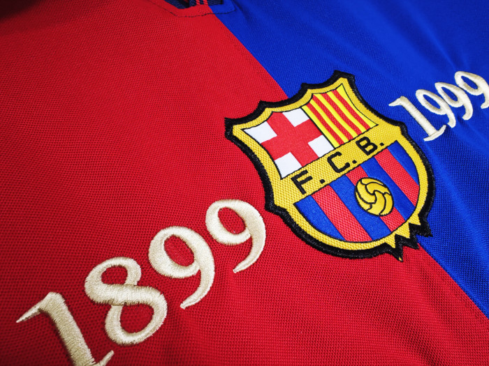 Barcelona Match Issue Champions League Home jersey 1999/00