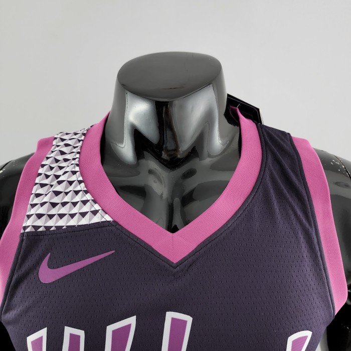 D'Angelo Russell Minnesota Timberwolves Swingman Jersey Black and Purple